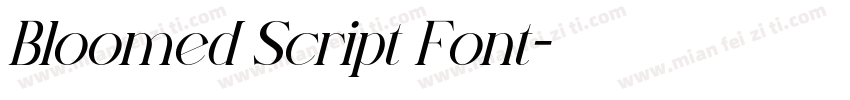Bloomed Script Font字体转换